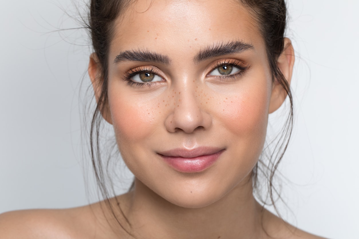 Beauty portrait with natural skin texture